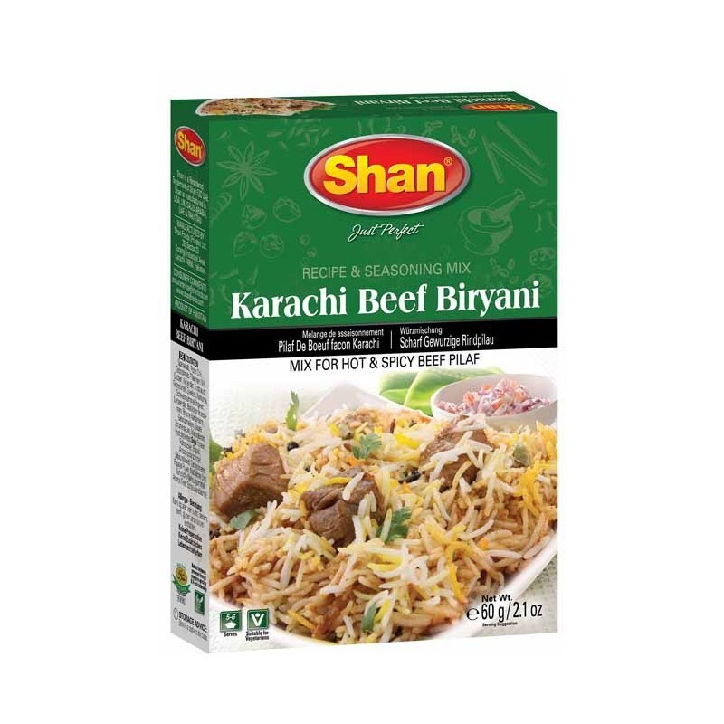 Shan Masala Karachi Beef Biryani Spice Mix 60gm (Rempah Briyani Daging ...