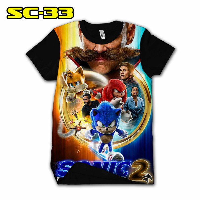 Sonic and Tail the Hedgehog 2 Poster Cloth Tshirt | Kaos Sonic The ...