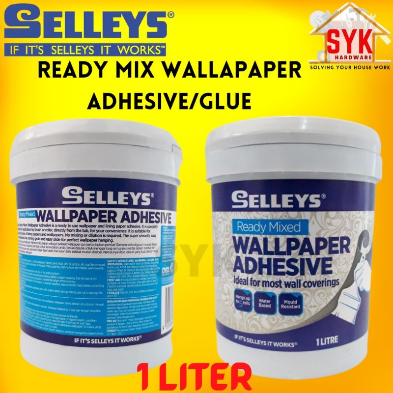 READY STOCK SELLEYS WALLPAPER SEALANT ADHESIVE GLUE 1LITRE Shopee