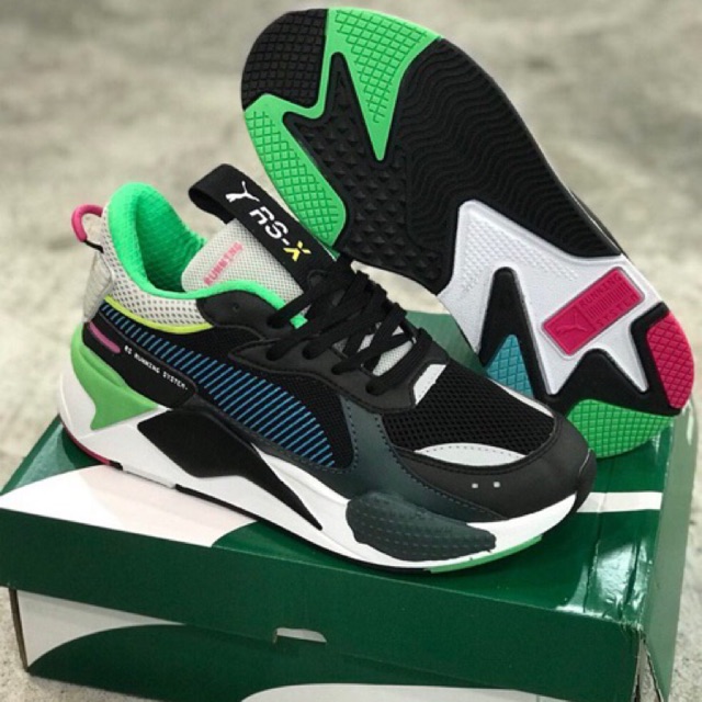 Black and green puma hot sale rsx