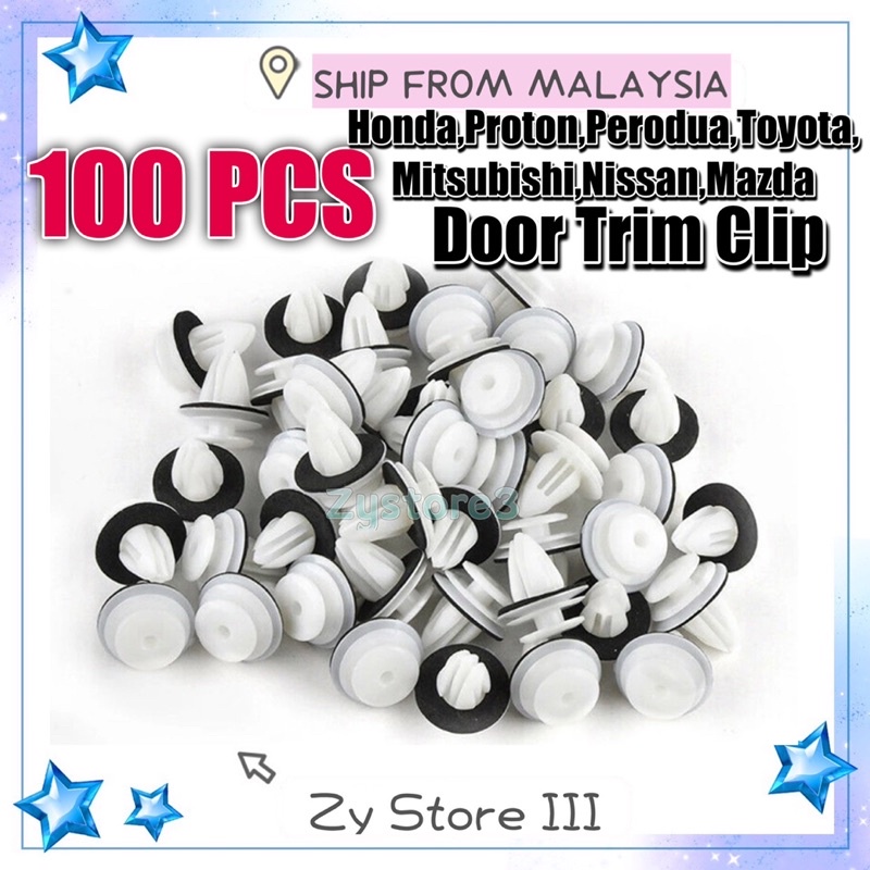 100 PCS OEM QUALITY Honda door trim clip Proton Perodua Toyota Nissan Mitsubishi Door Trim clip