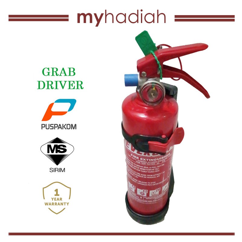 Eversafe 1kg Abc Dry Powder Portable Fire Extinguisher Sirim Certified For Grab Driver Puspakom