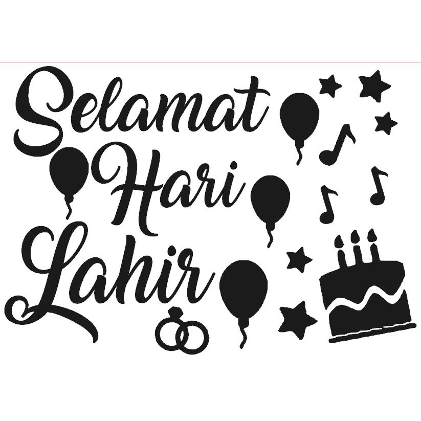 Sticker Selamat Hari Lahir Size A5 Shopee Malaysia