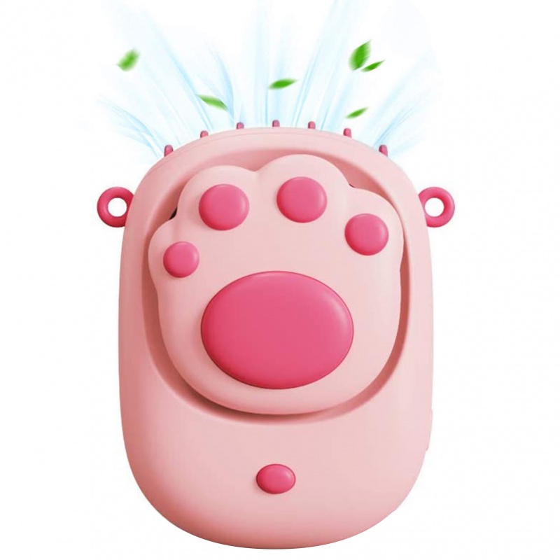 Mini USB Fan For Women Handheld Fan Portable Cat Paw Hanging Neck Fan 3 ...