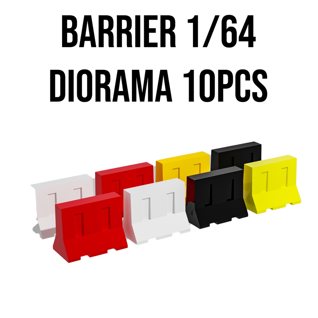 Road Barrier 1/64 Diorama Diecast Colours Penghadang Jalan Hotwheels 164 Scale Miniature
