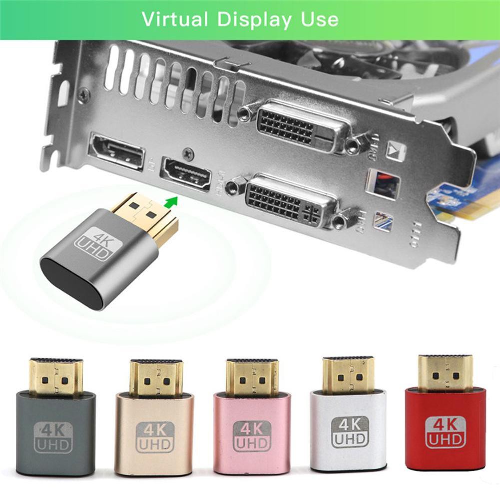 VGA Virtual Display Adapter HDMI Dummy Emulator HDMI-Compatible Virtual ...