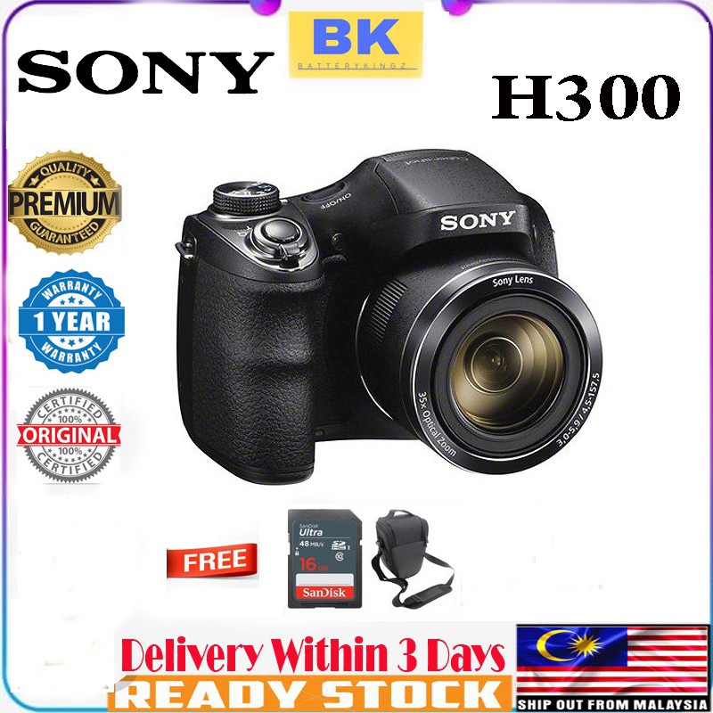 Sony Cyber-shot DSC-H300 Digital Camera (Black) | Shopee Malaysia