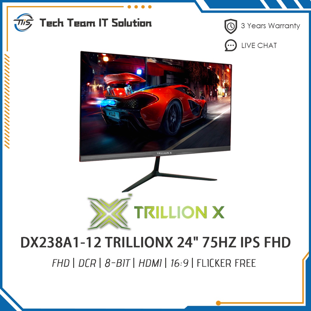 BUDGET GAMING MONITOR - DX238A1-12 TRILLIONX 24" 75HZ IPS FHD | Shopee ...