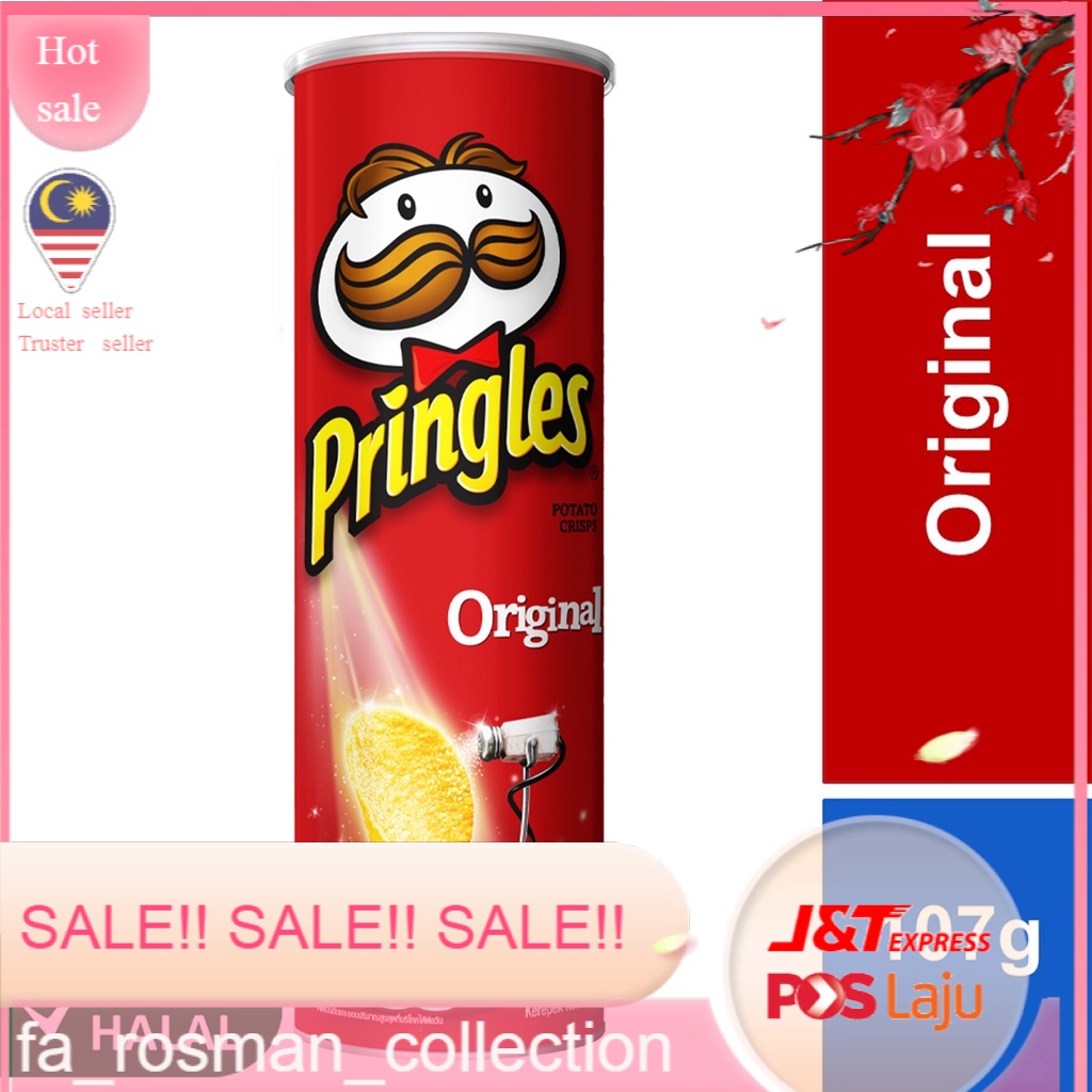 Pringles Potato Crisps Chips Original Flavor 1 Can (107g) | Shopee Malaysia