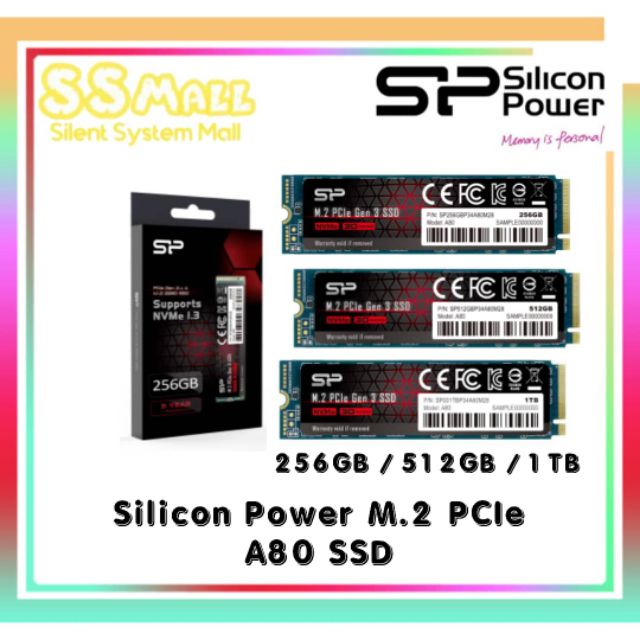  Silicon Power 1TB - NVMe M.2 PCIe Gen3x4 2280 SSD