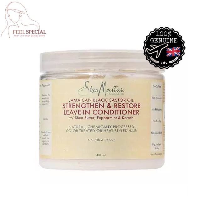 Shea Moisture Jamaican Black - Après-shampoing Démêlant Et Restaurant, 431ml, Neuf