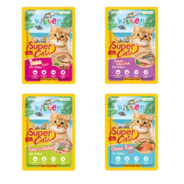 SUPER CAT wet food pouch 85g makanan kucing basah Shopee Malaysia