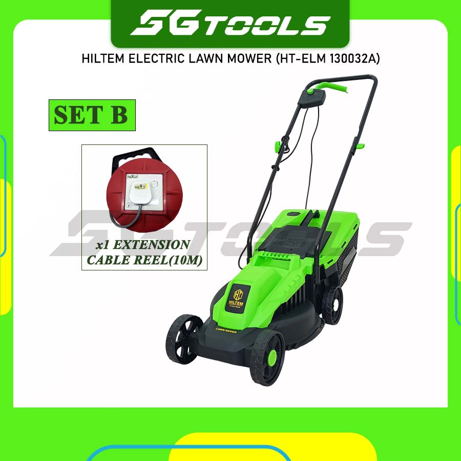 HILTEM ELECTRIC LAWN MOWER (HT-ELM 130032A)/ HAND PUSH LAWN MOWER/MESIN ...