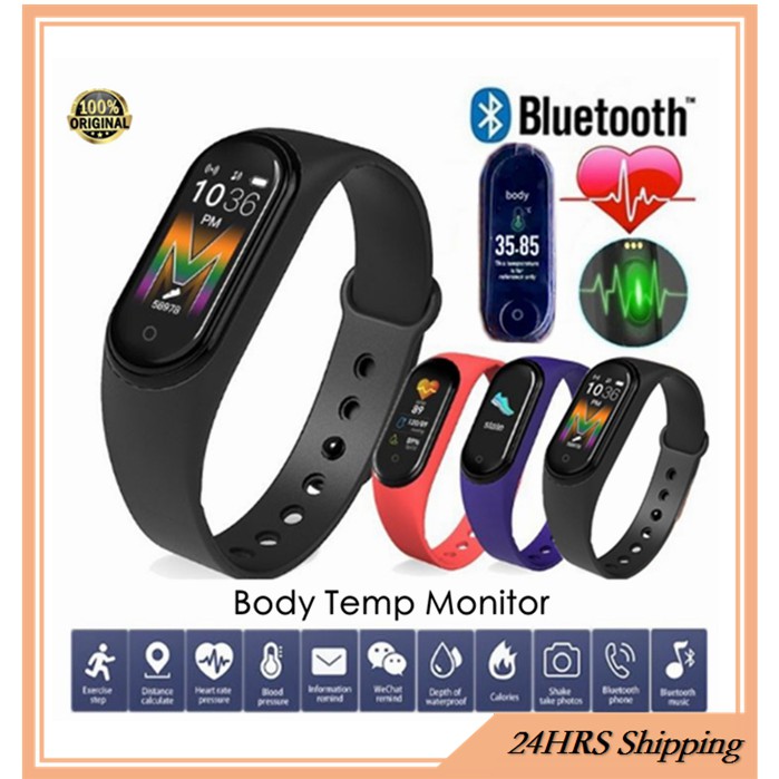 Lingfan🏆 M5 Pro Smart Watch Fitness Band Blood Pressure Heart Rate Body