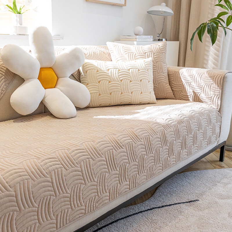 Pure Cotton 1 2 3 4 Seater Sofa Cover Anti Slip Sofa Seat cover Fabric Sofa Towel L Shape Sarung Sofa Shopee Malaysia