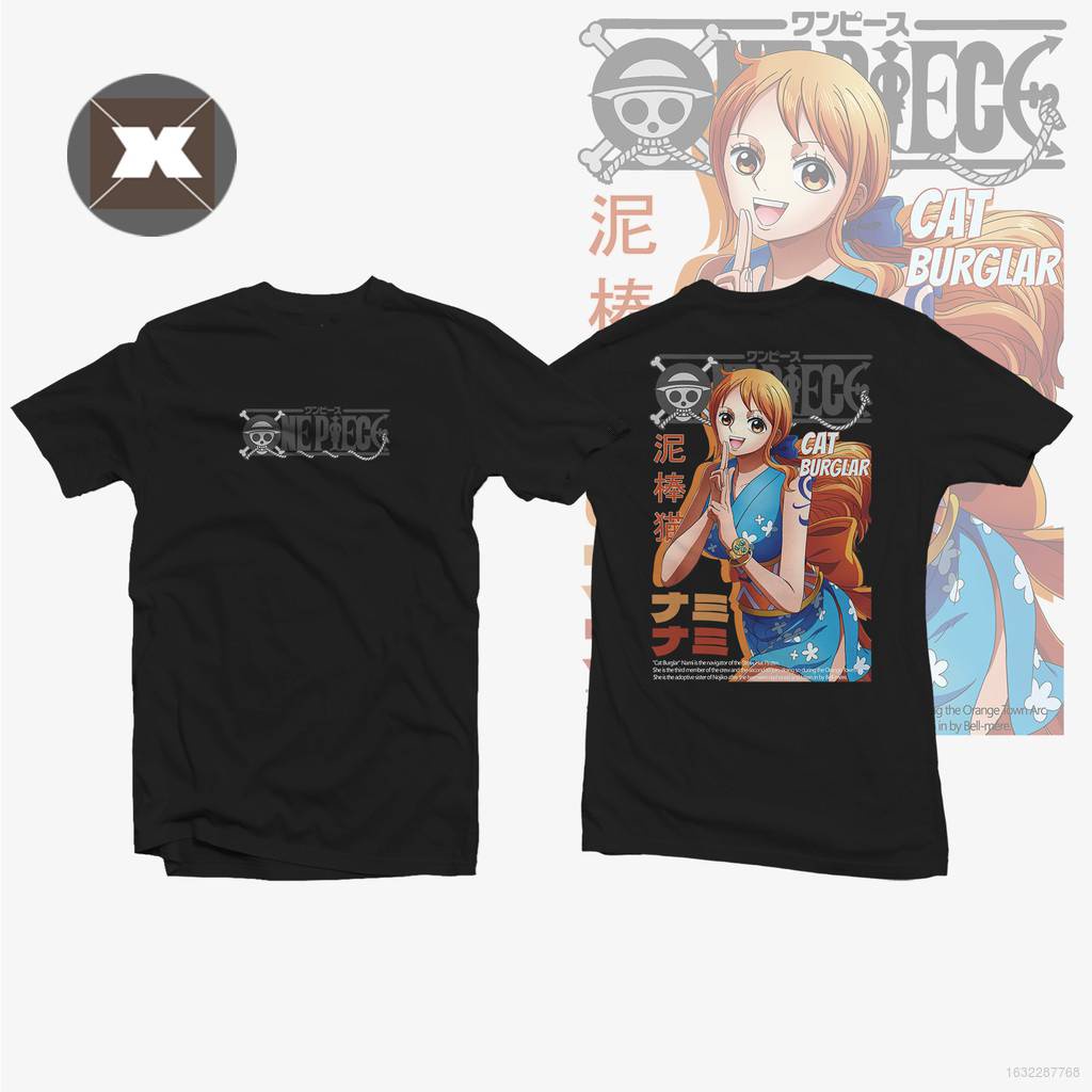 hot One Piece Nami Tshirt Short Sleeve Anime Unisex Tops Casual