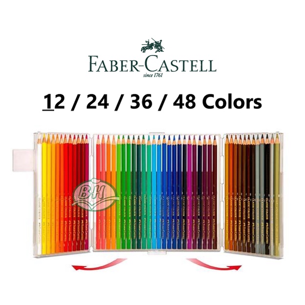 Faber-Castell Classic Colour Pencils (Slim Flexi Case) 12/24/36/48 Colors