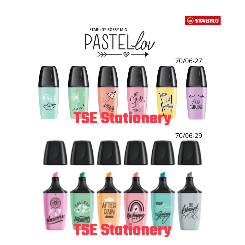 Stabilo Boss Mini Pastel Love 07/06-27 07/06-29 Highlighter