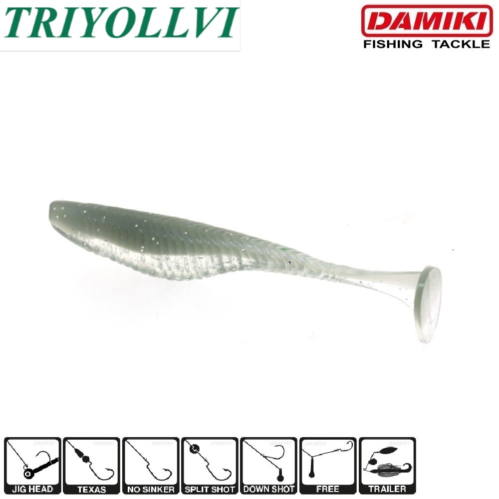 Damiki Fishing Lures, Armor Shad Paddle Tail 3 10pcs/bag