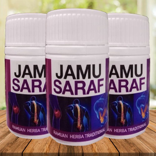 Jamu Ubat Sakit Pinggang Kebas-Kebas Kaki Tangan Lenguh Badan JAMU SARAF al-Hadery Ubat Kapsul Herba