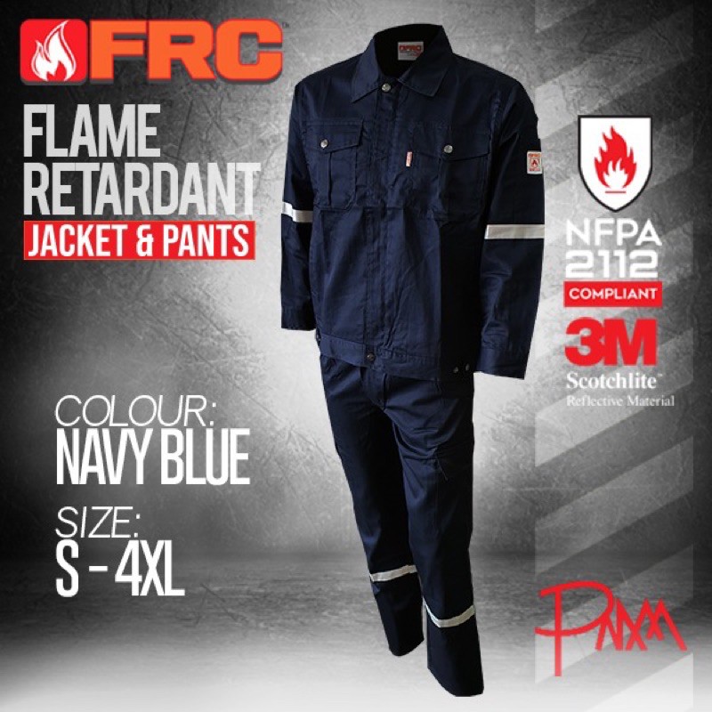 FRC Jacket Pants 2 Piece Fire Retardant Coverall Suit Shopee Malaysia