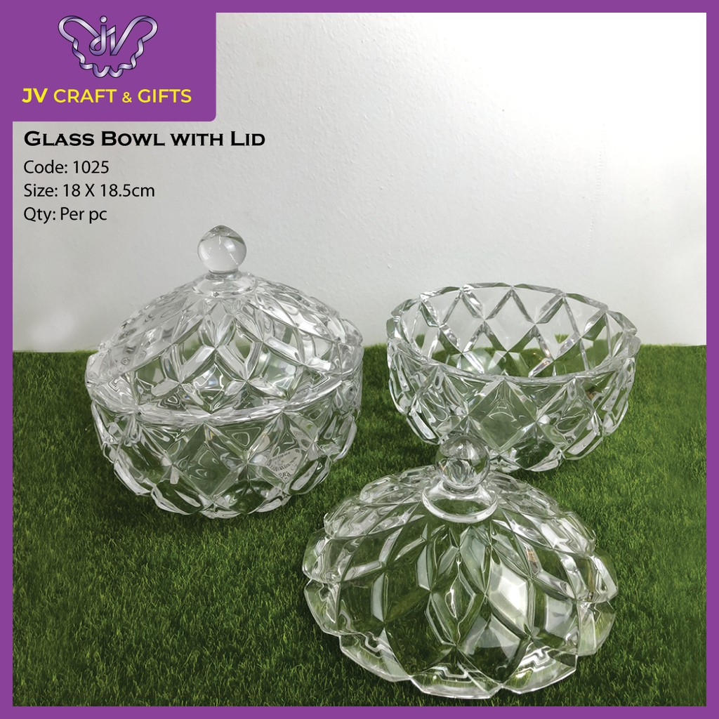 Sugar Bowl Glassware Balang Kaca Crystal Balang Kuih Kaca Crystal Glassware Container