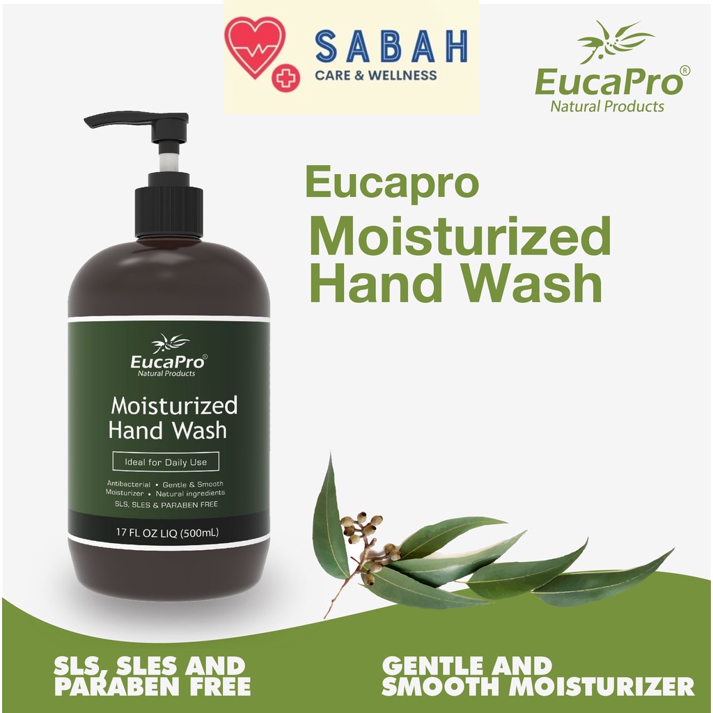 EUCAPRO Antibacterial Moisturized Hand Wash Eucalyptus (Gentle To Skin & Kill Germs 99.99
