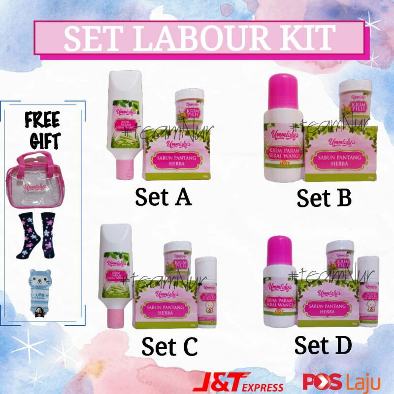 Exp 2023 Set Labour Kit Ummialya Set Berpantang Set Bersalin Set