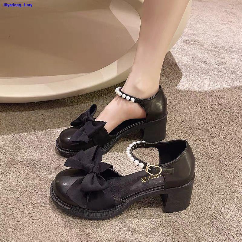 2024 Raya Local Ready Stock Mary Jane Shoes Women New Style Pearl Bow ...