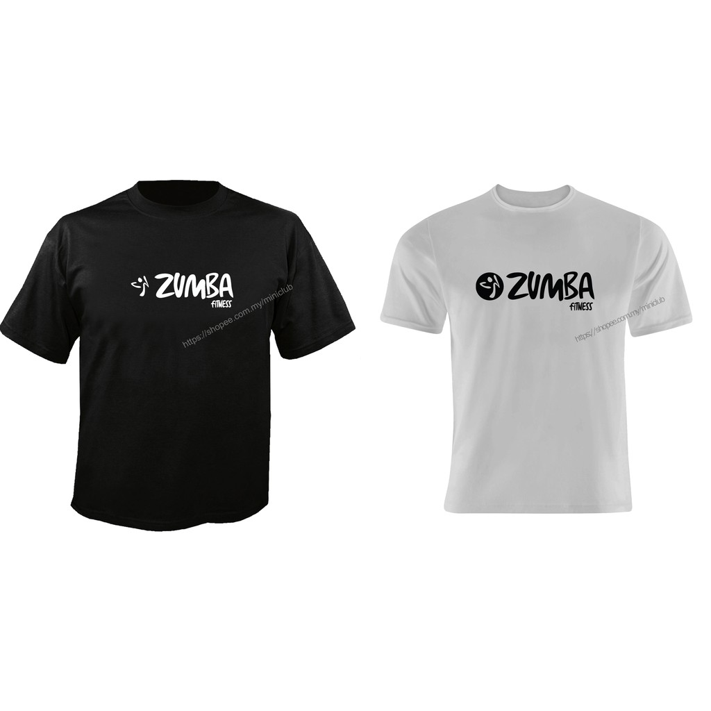 ZUMBA FITNESS LOGO Custom Tshirt BLACK / WHITE COLOR (S-3XL) - Ship From  Melaka | Shopee Malaysia