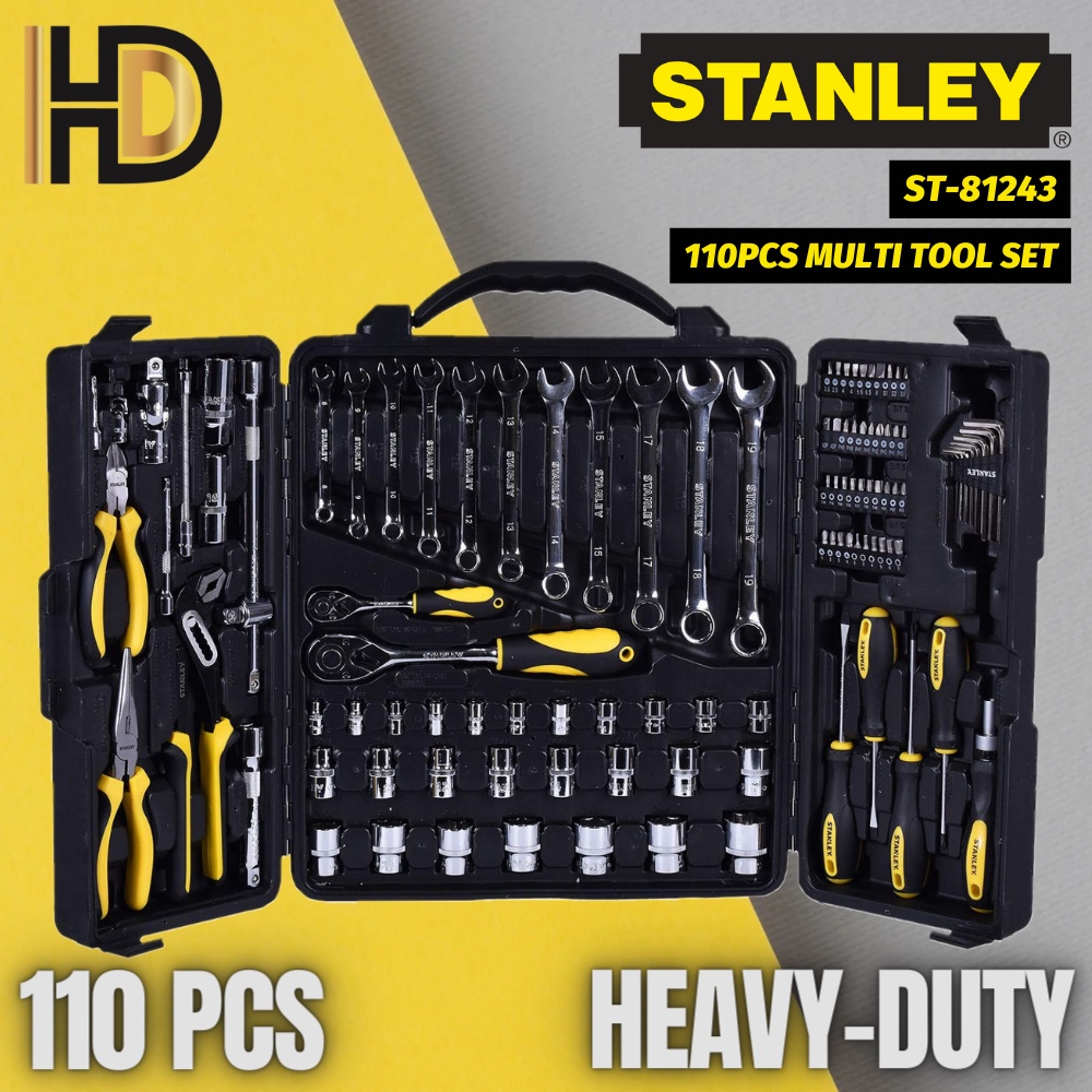 STANLEY 110 Pcs Mutli Tool Automotive Spanner Set / Heavy Duty Complete