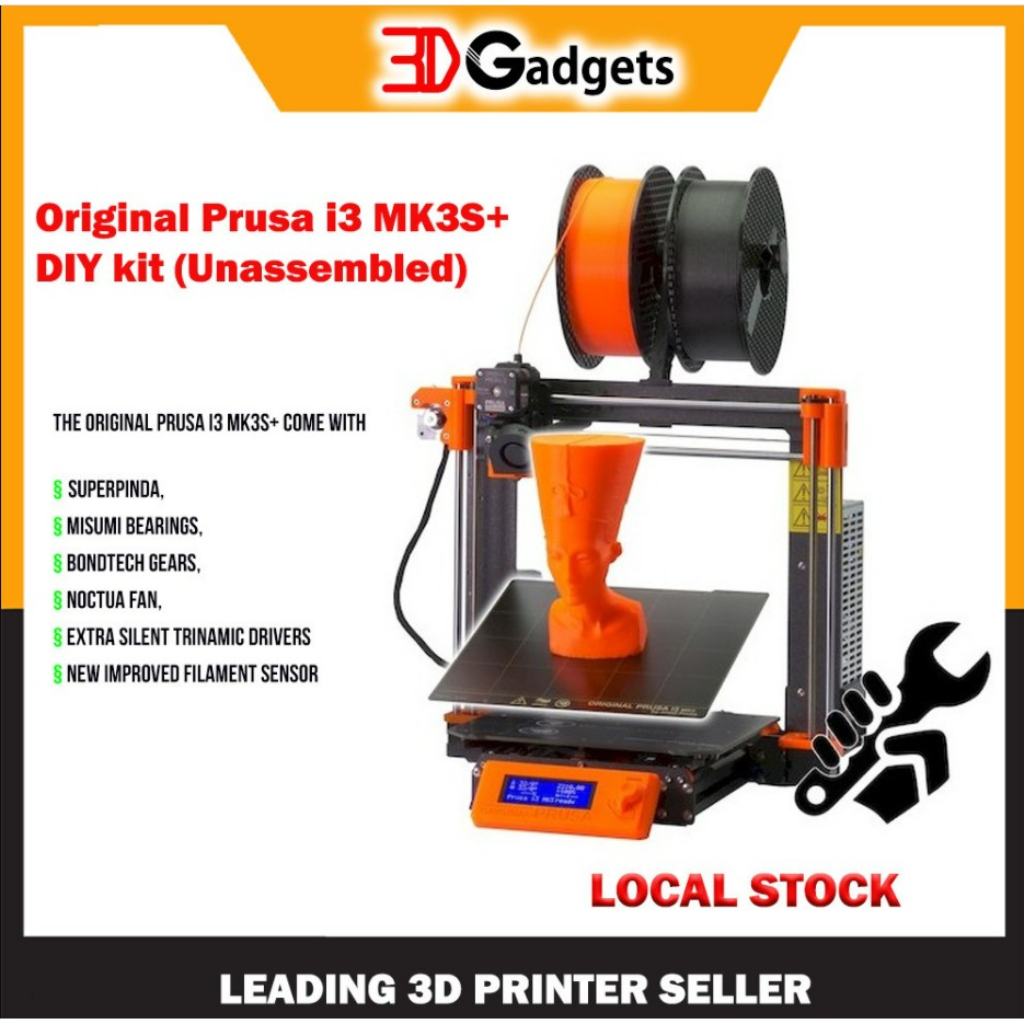 Original Prusa i3 MK3S+ DIY Kit 3D Printer Unassembled (MY ready stock ...
