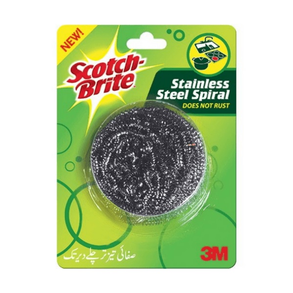 3M Scotch Brite Stainless Steel Metallic Durable Spiral Ball / Rust