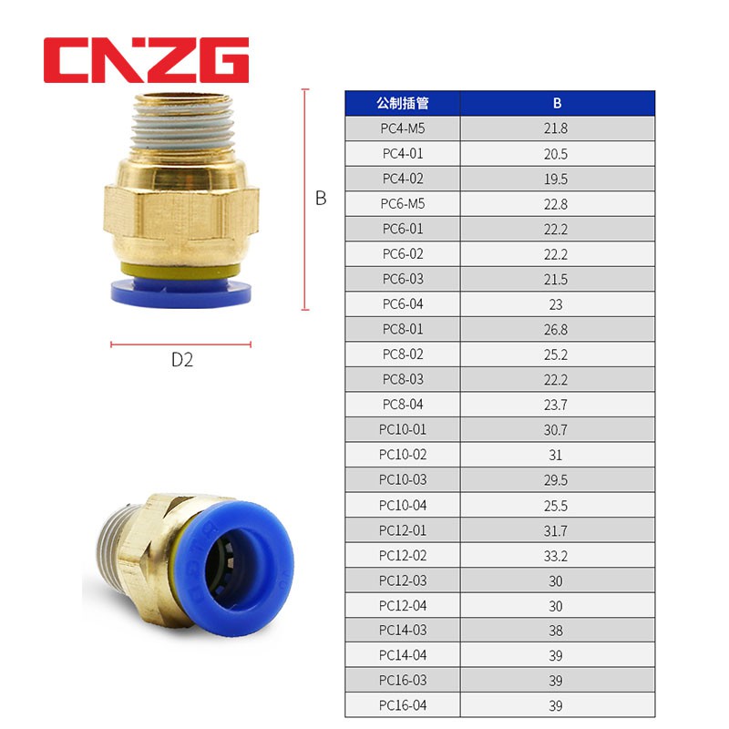 DUO ER 5pcs Raccordi Pneumatici Push Push in Connector 1/8 '' 1/4 '' '3/8' ' 1/2' 'M5 Femmina Femmina-4 6 8 10 10 12 mm Connessione Dritta (Colore : PCF8mm x03