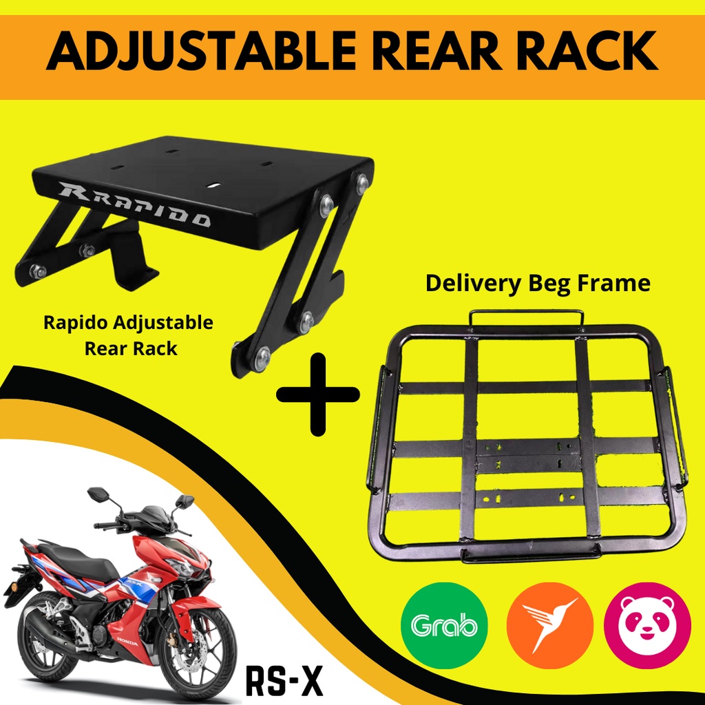 [READY STOCK] HONDA RS-X/RSX RAPIDO ADJUSTABLE REAR RACK WITH DELIVERY ...