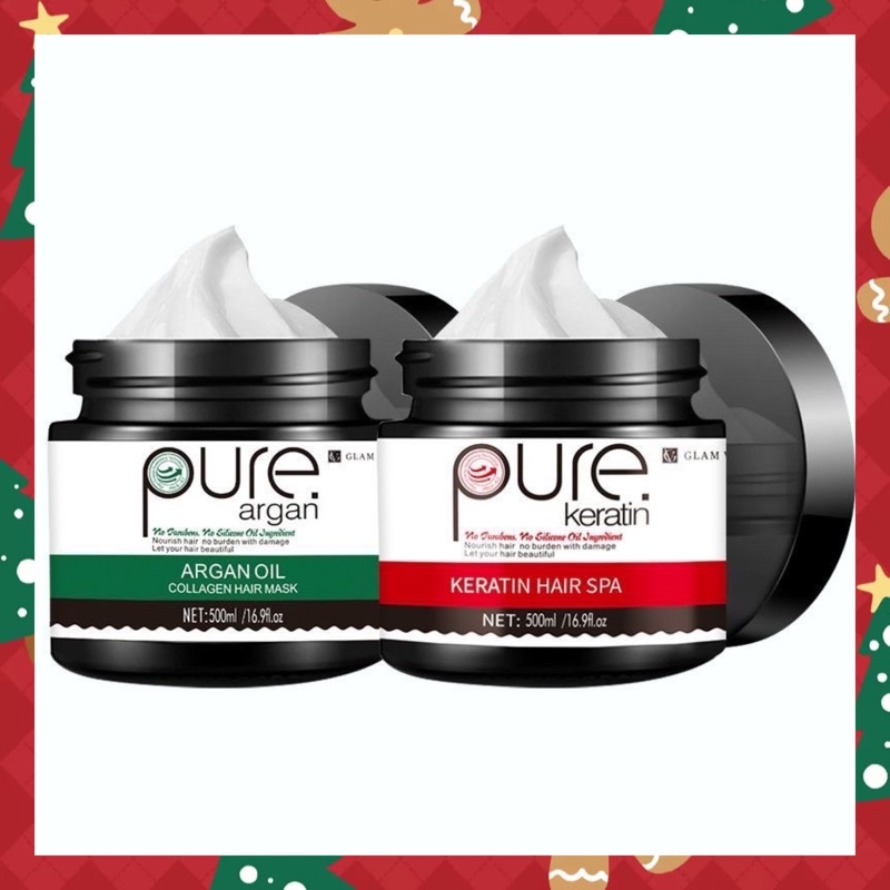 🔥on Sale🔥 Pure Keratin Hair Restructuring Treatment Mask Pure Argan Mask 500ml 1000ml Pure 0280