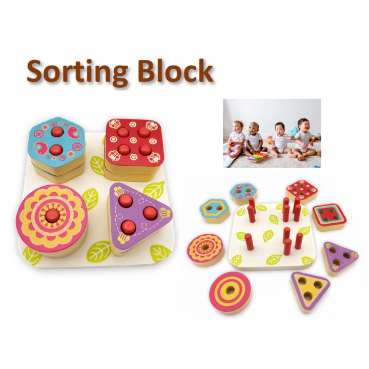 Funny Wooden Sorting Block - Flower Set Famitec | Shopee Malaysia