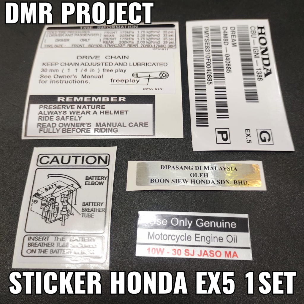 Sticker Full Body 🔥EX5 Dream🔥 STICKER ORIGINEL EX5 1 SET | Shopee Malaysia