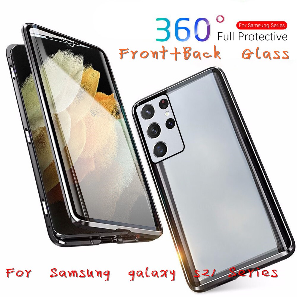 Samsung Galaxy S21 S22 S23 Plus Ultra Double Sided Glass Flip