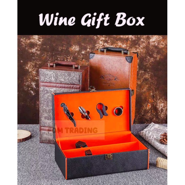 TWIN) Premium Elegant Wine Gift Box (with Wine Tools) / Wine