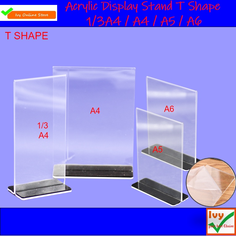 Acrylic Sign Holder A4 Thickness Double Sided Thick Plastic Sign