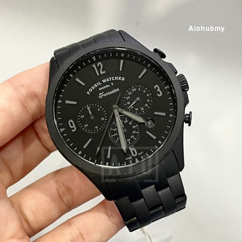 Forrester chronograph black stainless steel watch new arrivals