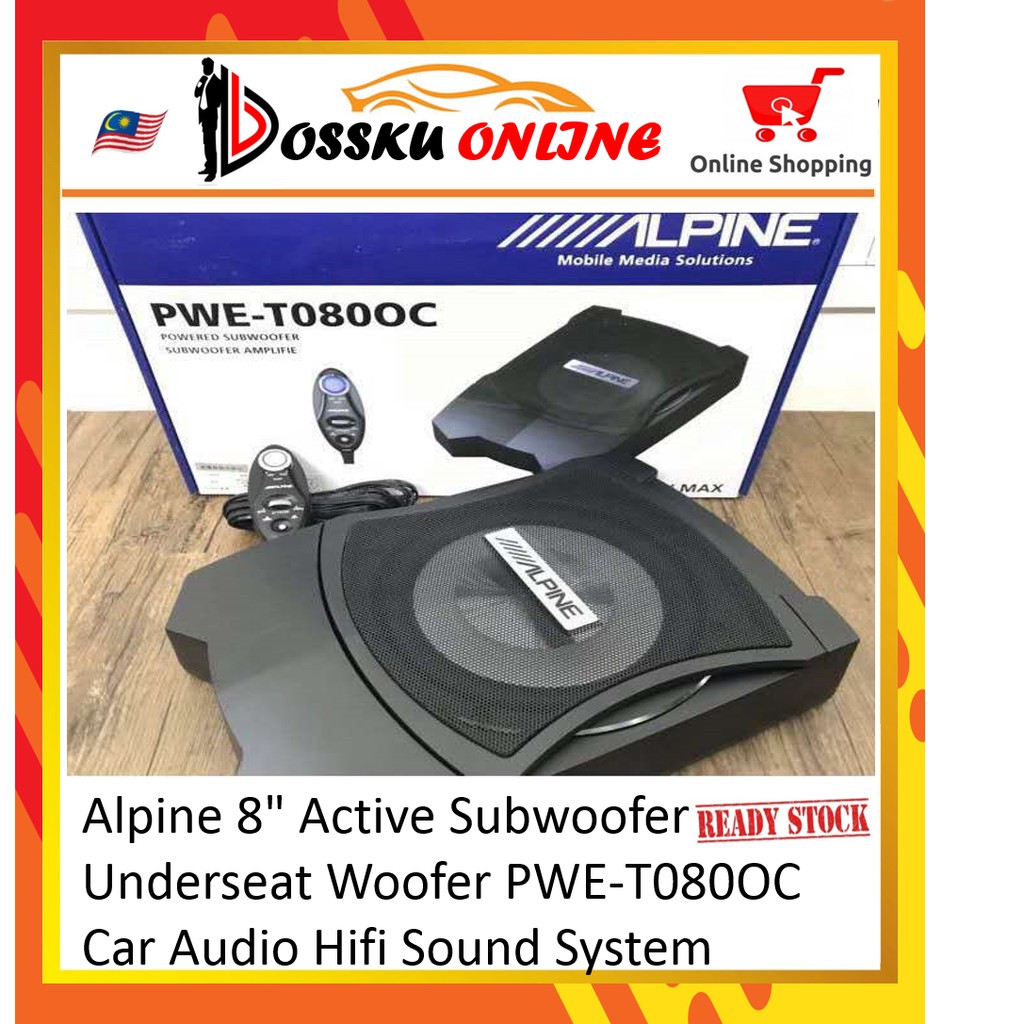 Alpine 8" Active Subwoofer Underseat Woofer PWET080OC Car Audio Hifi