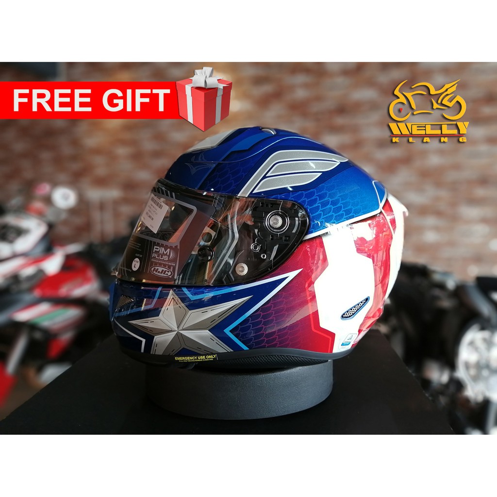 Captain america best sale helmet hjc