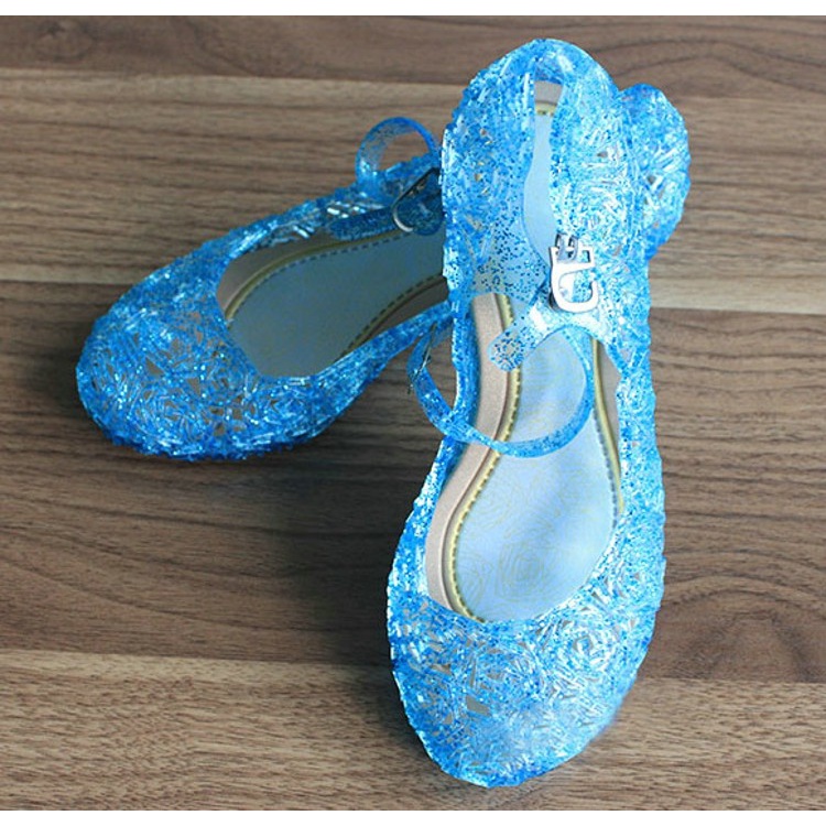 GLITTER! BLUE Girl Frozen Shoes Kasut Raya Frozen Kasut Raya Budak ...
