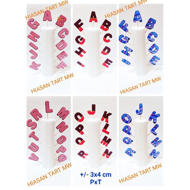 Ap Alphabet Letter Paper Topper / Name Birthday Cake Decoration ...