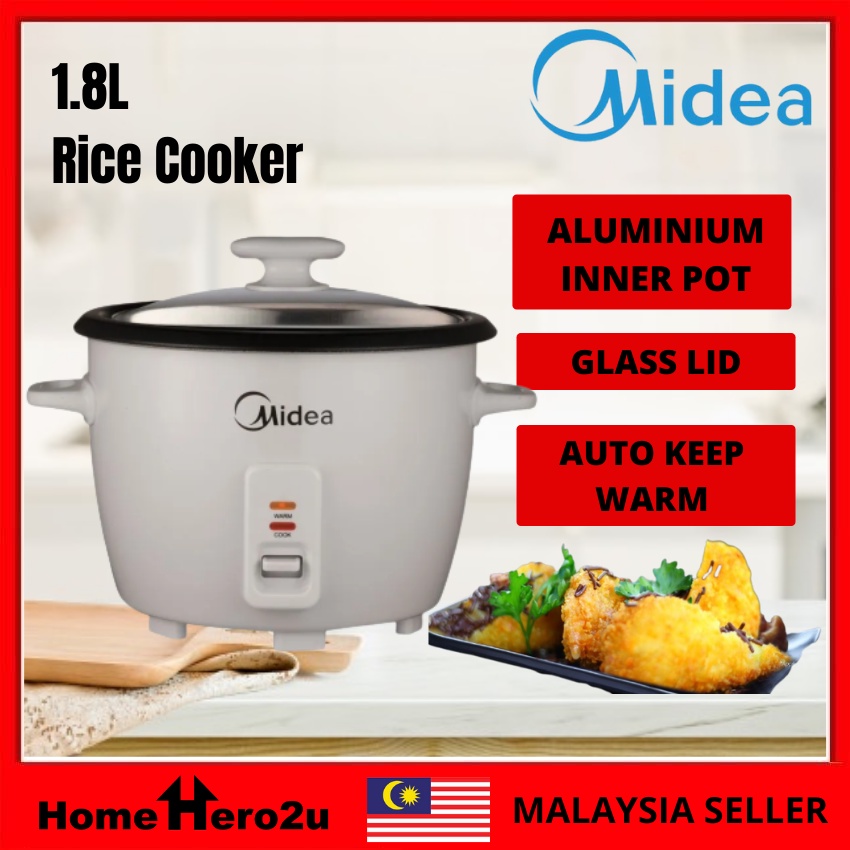 Midea Conventional Rice Cooker 1.8L (2021) | MG-GP18B, MGGP18B (Rice ...