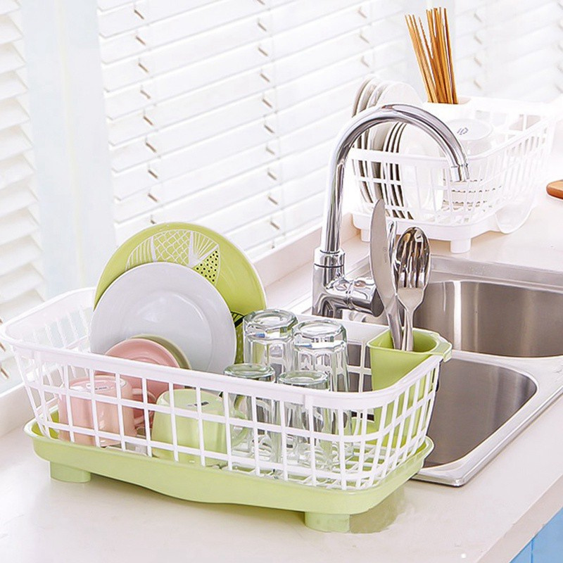MOMO LIFE Kitchen Plastic Sink Dish Drainer Drying Rack Washing Tray ...