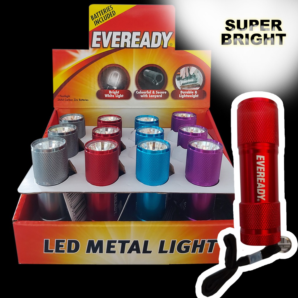 EVEREADY LED Metal Light Batteries Included White Light