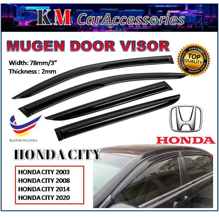 HONDA CITY MUGEN DOOR VISOR AIR PRESS SUN VISOR SUN PROTECTOR HIGH ...